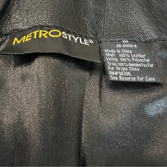 VINTAGE METROSTYLE Black Leather Flared Gored
A-line Fully Lined Goth Skirt 10 - Picture 11 of 12